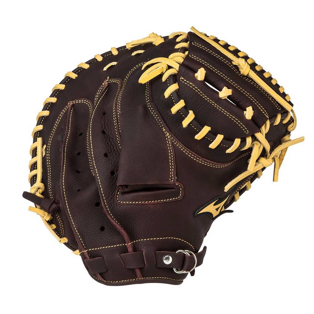 Mizuno Men's Franchise Series Baseball Catcher’s Mitt 33.5" Coffee/Silver (312446-NWP)